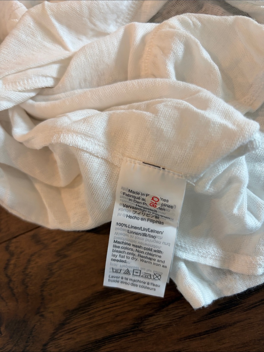 New With Tags JCrew Ruffle White Linen Tee Sz M - Picture 4 of 6